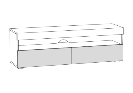 Тумба под ТВ Альба дуб крафт золотой / белый премиум